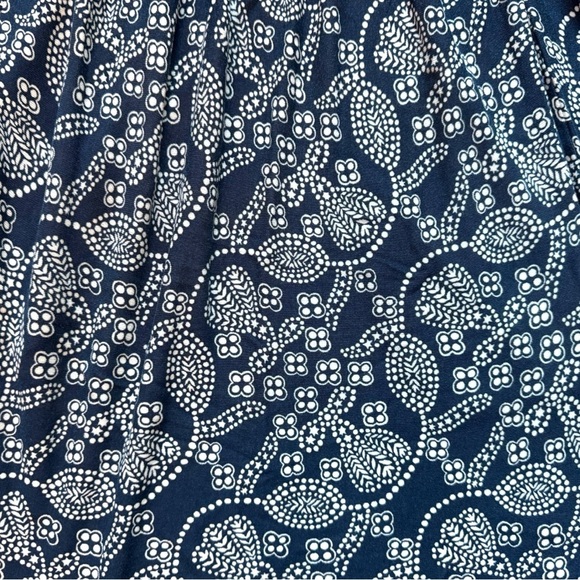 JUICY COUTURE Navy Blue & White Paisley Ruffle Sleeve Dress - Size P - Picture 10 of 16